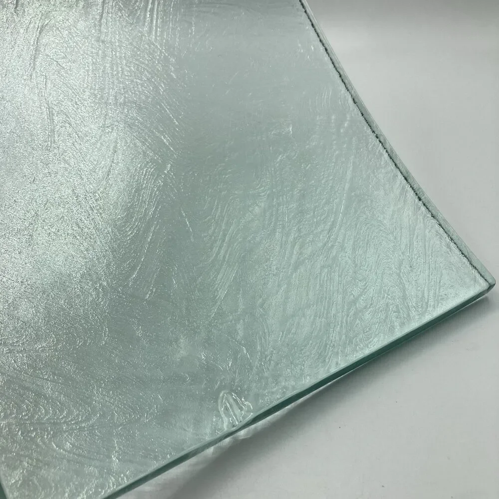 Vintage Annieglass Slab Platter Tray Modernist Art Glass Signed Green 8” Square